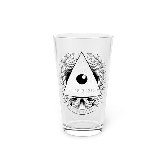 Justified Ancients of Milsim Pint Glass, 16oz