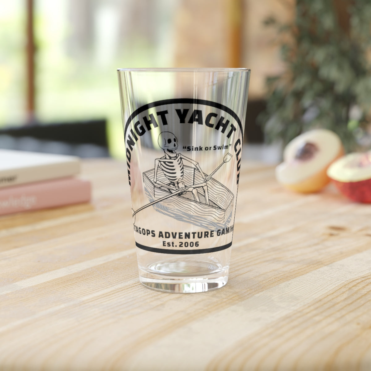 Midnight Yacht club Pint Glass, 16oz