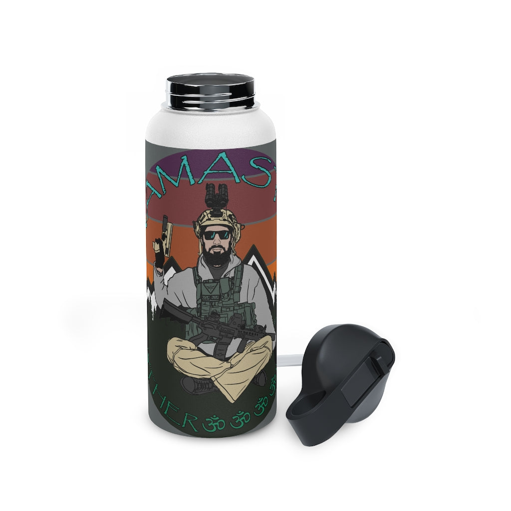 Stainless Steel Water Bottle, (sports lid)- NAMASTE MOTHERF#%^ERS