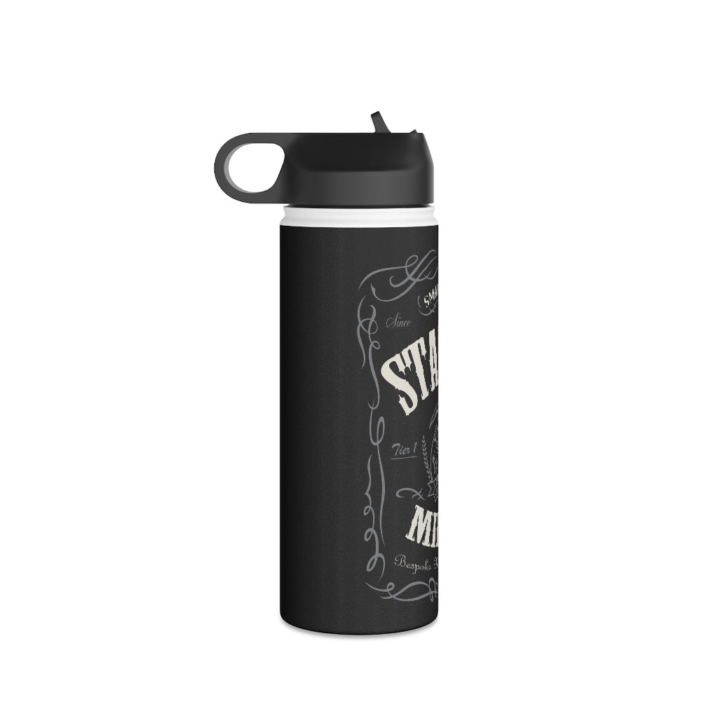 Stainless Steel Water Bottle, (sports lid)- BLACK LABEL