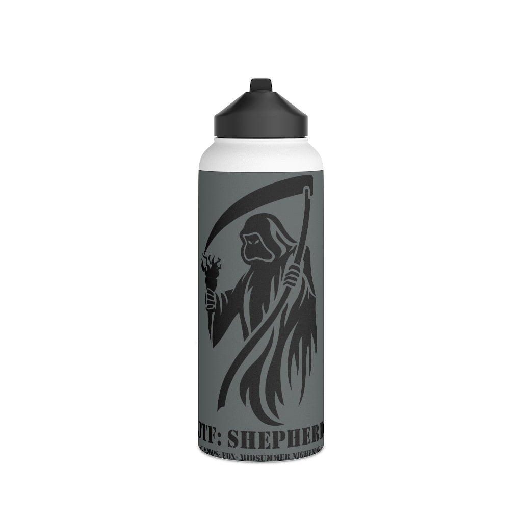 Stainless Steel Water Bottle, (sports lid)- JTF: SHEPHERD